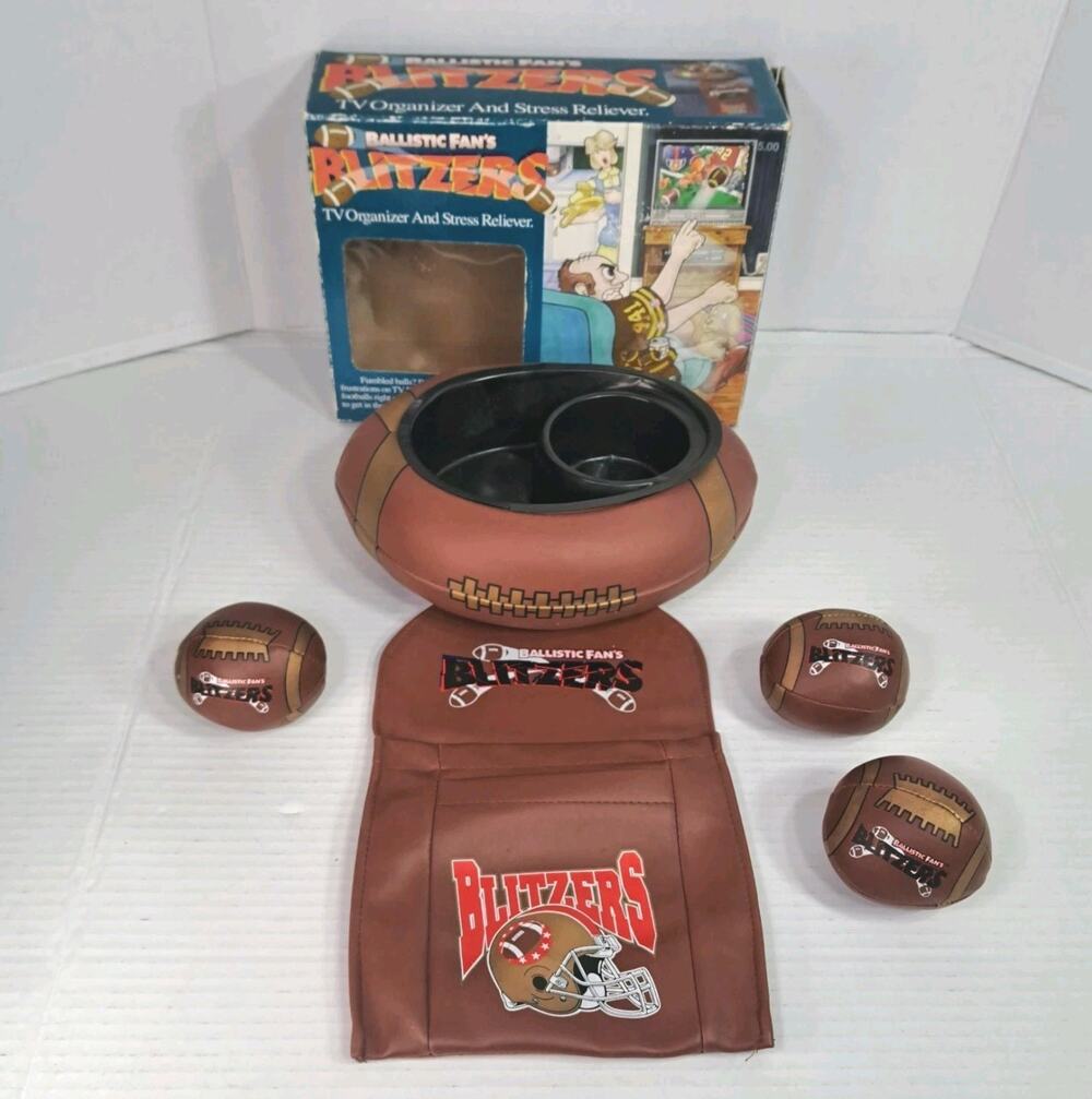 Ballistic Blitzers TV Organizer Stress Reliever Football Sports Fans w/ Box